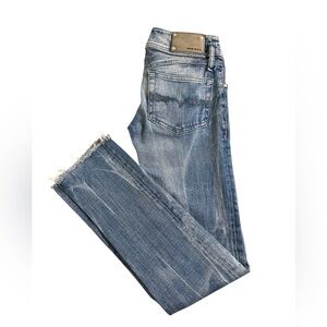 Y2K Diesel Matic Jeans W25 L32‎ Stretch Denim Raw Hem 008N4 Wash